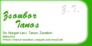 zsombor tanos business card